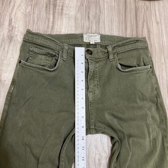 Current/Elliott The Fling Slim Boyfriend Green Jeans Size 26 - Picture 7 of 12